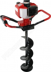 Мотобур GD-52-200 (двухтактный 52 куб.см., 1,8 кВт, редукция 34:1, масса 9,8 кг, макс. диаметр 200 мм) без шнека